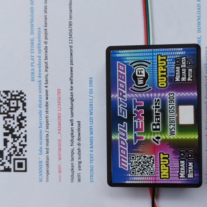 modul strobo text wifi 4 baris - jumlah ic, 32ic