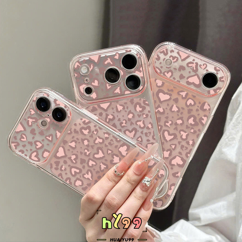 Case HP Untuk IPhone 14 15 16 17 12 11 13 Pro Max 15 16 14 Plus Kreativitas Keren Cinta Hati Motif L