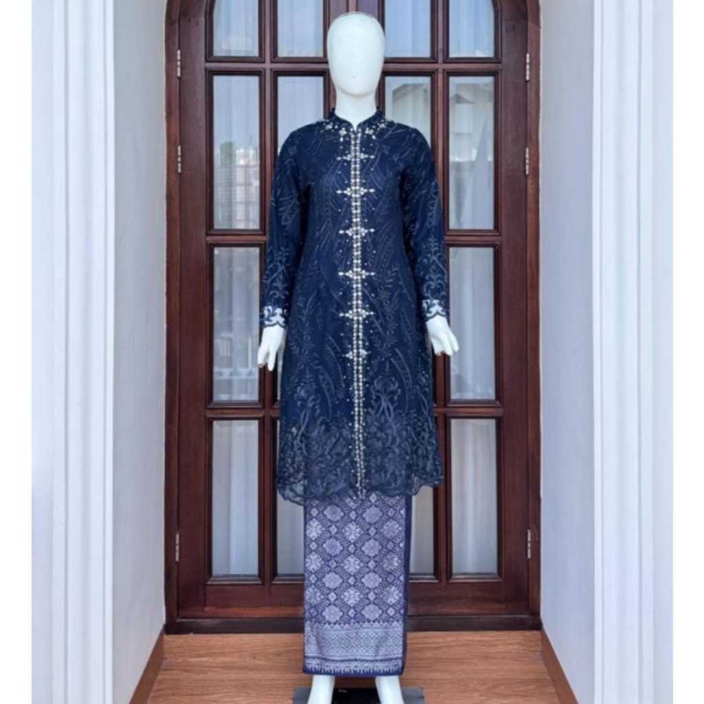 Haghia Busana- Set Kebaya Modern Tulle- Kebaya Tulle Busui- Kebaya Tunik Tulle Busui- Kebaya Terbaru