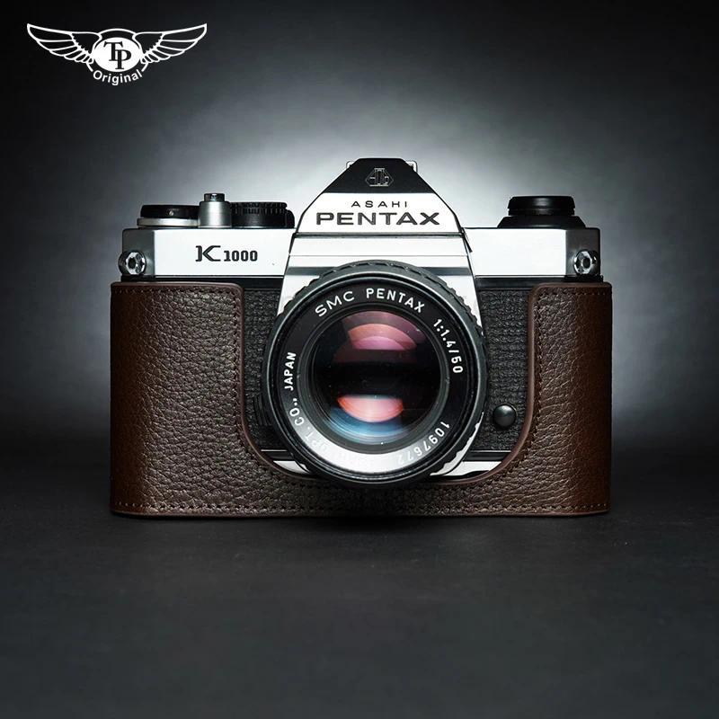 handwork Photo Camera Genuine leather cowhide handle Bag Body BOX Case For Pentax K1000 Protective s