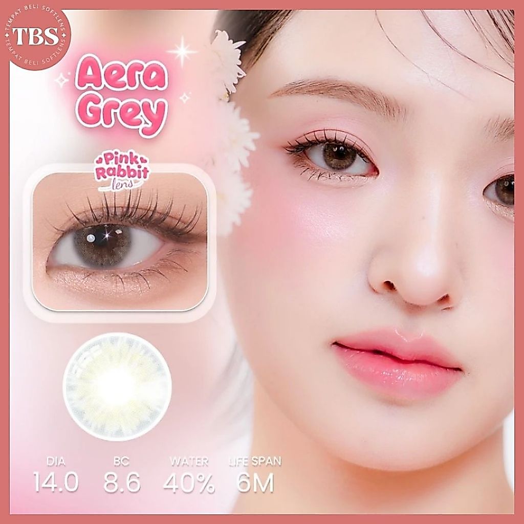 SOFTLENS PINKRABBIT AERA GREY 14MM NORMAL & MINUS / SOFLEN / SOFTLEN / SOFLENS / SOPLEN / SOFTLENT /