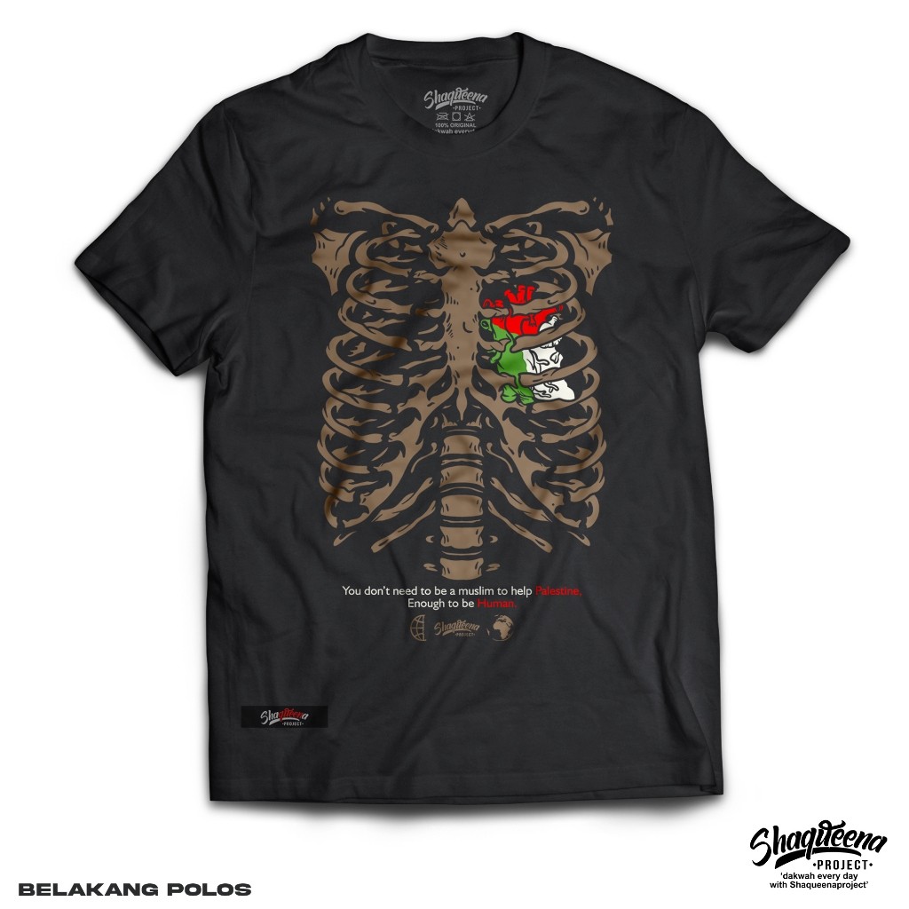 (COD) Kaos Palestine Heart - PALJ044 New Original Shaqueena Project
