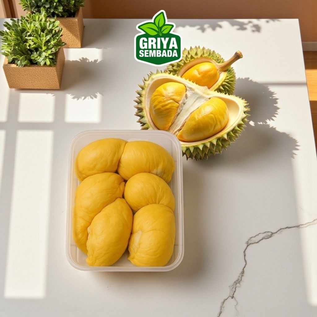 

Durian King Monthong (Golden Pillow) Asli Thailand || Durian Super Duper Premium Grade A Kualitas import || Durian frozen Netto 500 Gram Griya Sembada/ Semarang