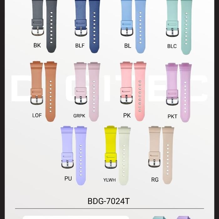 Strap Rubber Jam Tangan Digitec Seri BDG-7024T 7024