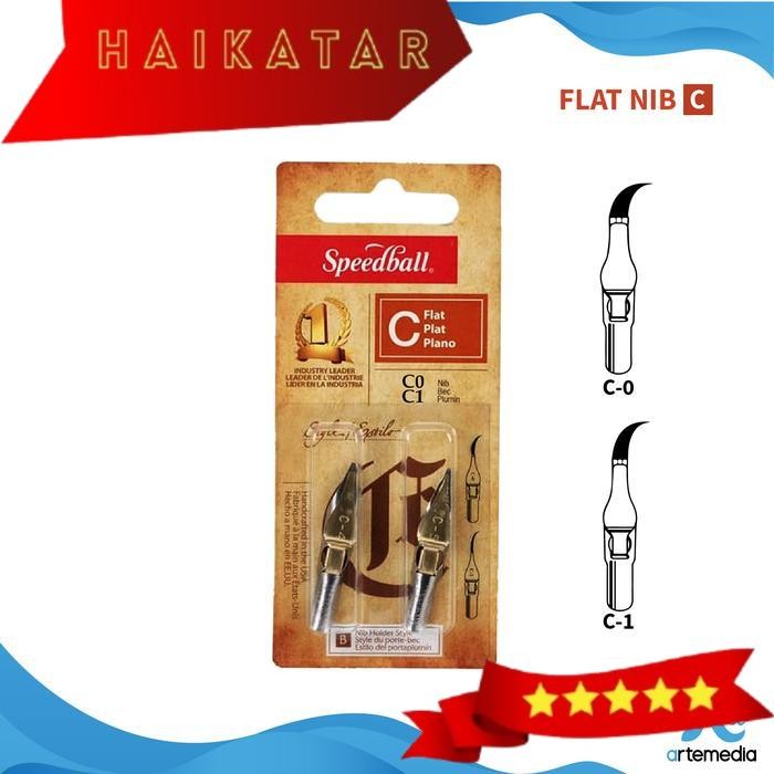

Mata Pena Kaligrafi Speedball C Flat Nibs Calligraphy - FLAT C0 C1