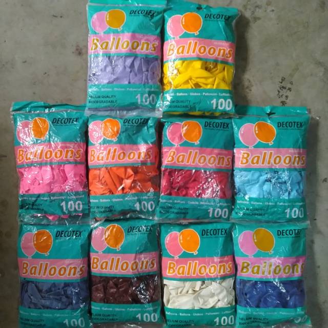 [GROSIR] Balon Latex Doff Decotex/Balon Karet/Grosir Balon Decorasi