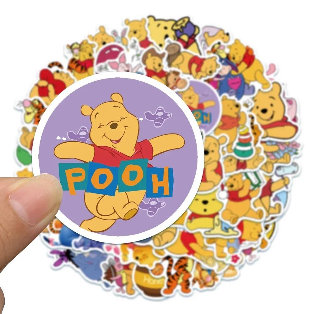 

50pcs Disney Winnie The Pooh Stickers Cute Anime Stickers for DIY Phone Water Bottle Luggage Girls Decal Toy
