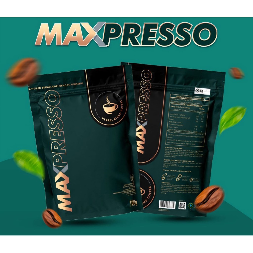 

Kopi MAXPRESSO Asli Produk HWI 100% // kopi penguat stamina dan vitalitas isi 5 sachet