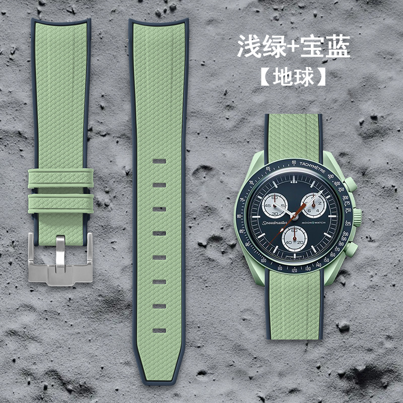 20mm Curve Watch Strap For Omega X Swatch Speedmaster MoonSwatch Planet Snoopy WatchBand Quick Relea