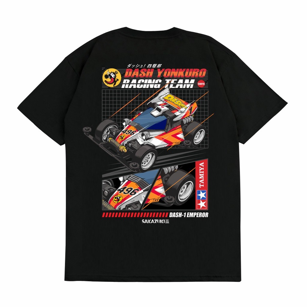 Kaos Distro Unisex Gambar Anime Dash Emperor T-Shirt Tamiya Manga Jepang Yonkuro Hinomaru