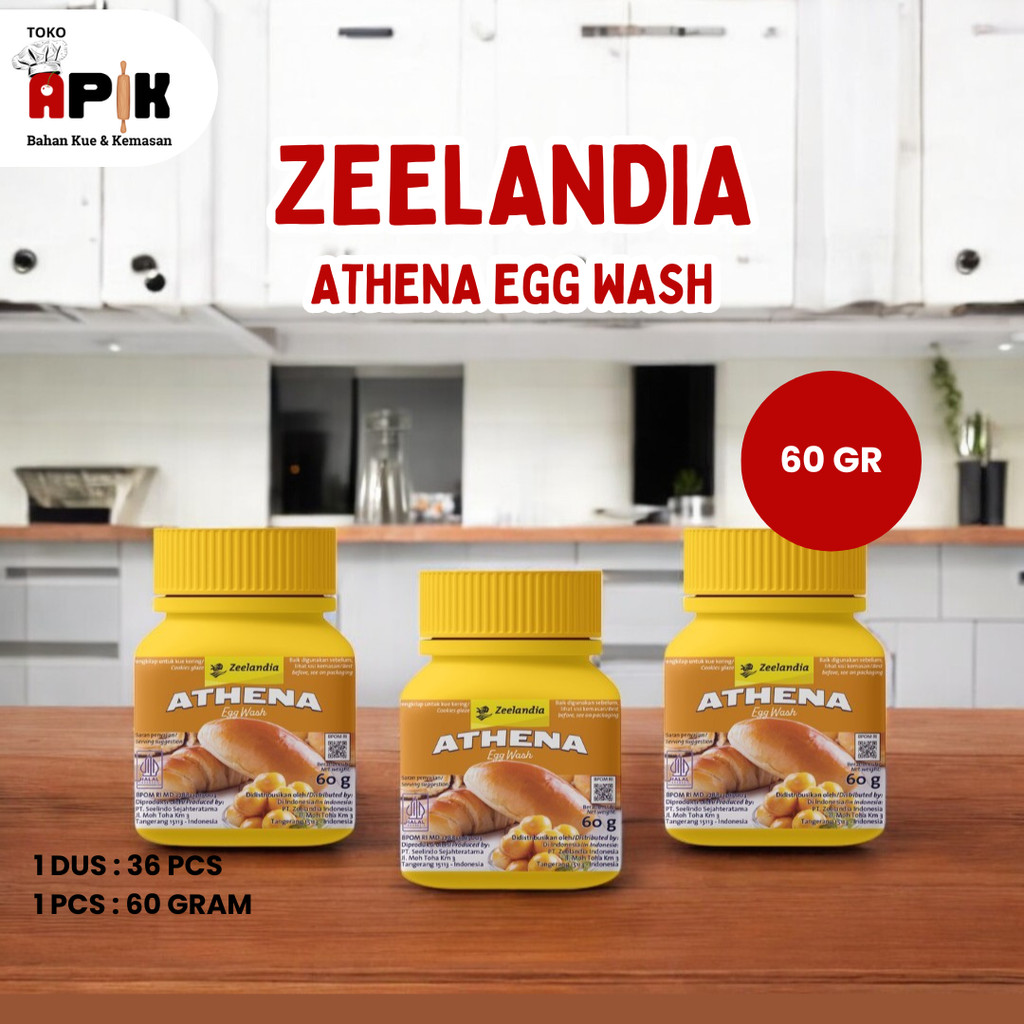 

ZEELANDIA ATHENA EGG WASH 60 GR / PENGKILAP UNTUK KUE KERING DAN ROTI