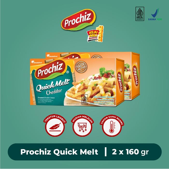 

HOT PRODUK Keju PROCHIZ Quick Melt 160 gr Double Pack