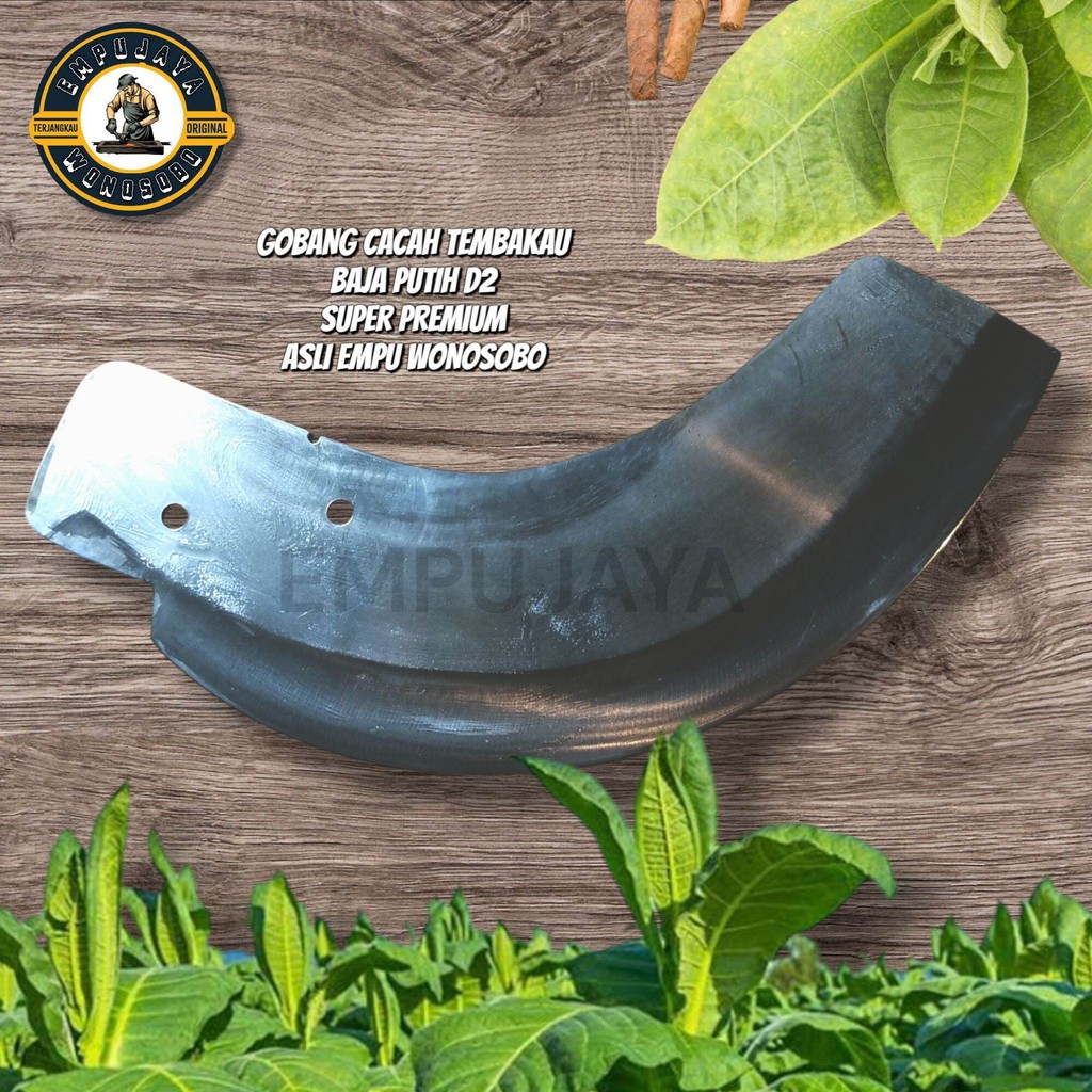 Gobang Cacah Tembakau Baja Putih D2 SUPERR asli empu Wonosobo