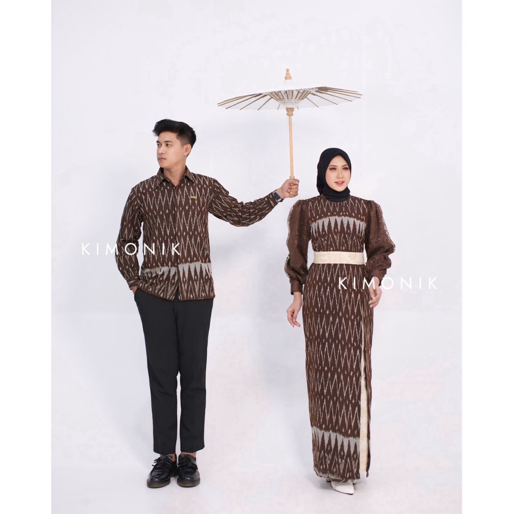 KIMONIK BAJU TENUN ARUM COUPLE MAHOGANI