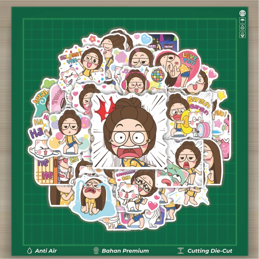 

HOT 50 PCS STIKER Stiker TuaGom Pop-Up Stiker Fashion Cars Decal Dingin Kartu Album Custom Vinyl Anti Air- Sticker Aesthetic Buku Journal Koper Casing HP Tablet Laptop Helm Motor Botol Minum