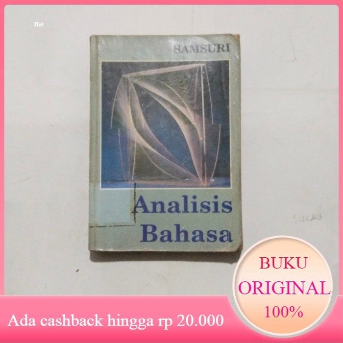 Buku ANALISIS BAHASA Samsuri Erlangga 1994 Original Bekas