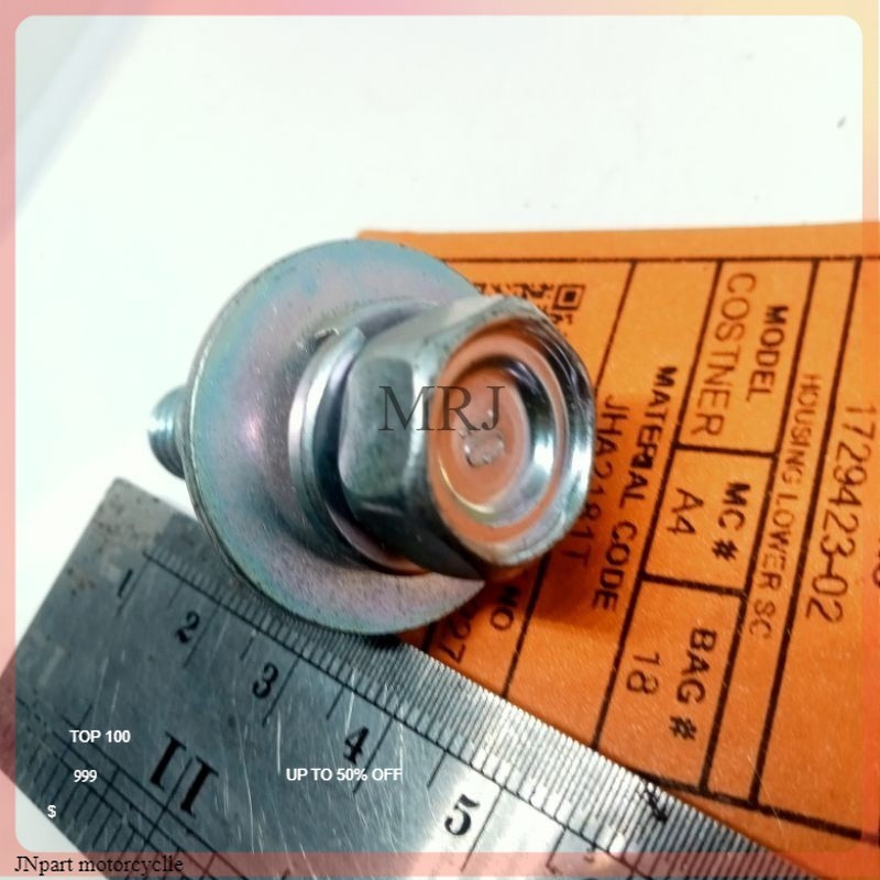 BAUT 17 M12X35 DOBEL RING LEBAR BAUT BAJA PANJANG 3,5 cm drat krucut