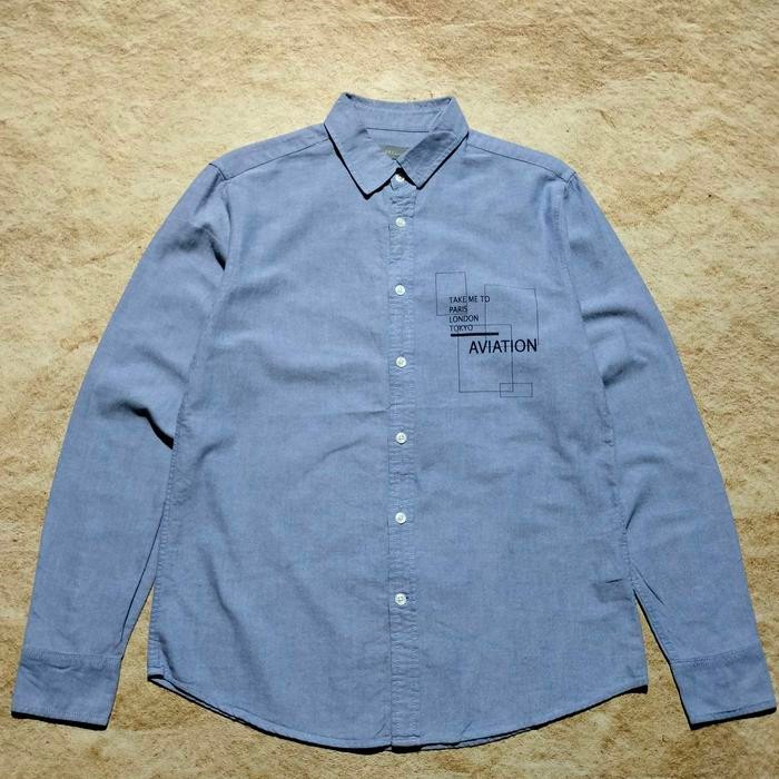 kemeja panjang pria FRJ JEANS kemeja pria panjang murah bagus size M