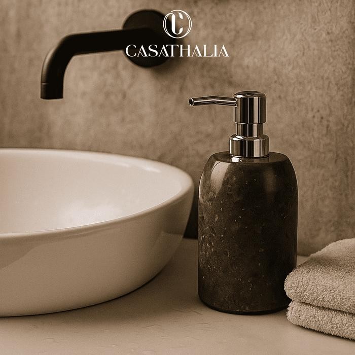 

KYOTO Dispenser Tempat Sabun Marmer Soap Dispenser Pump Bottle Marble - Black