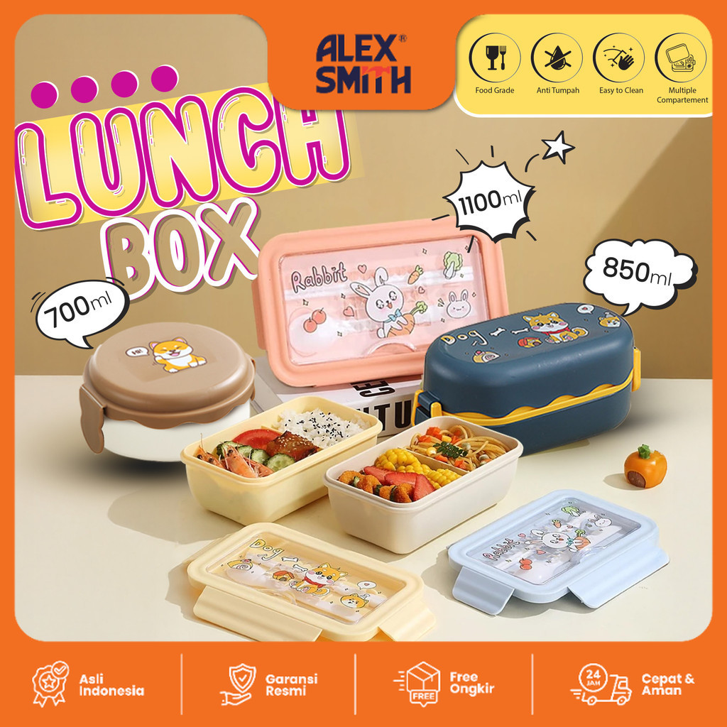 Goto Hachi Lunch Box Bento Tempat Bekal Makan Anak Lucu Anti Tumpah