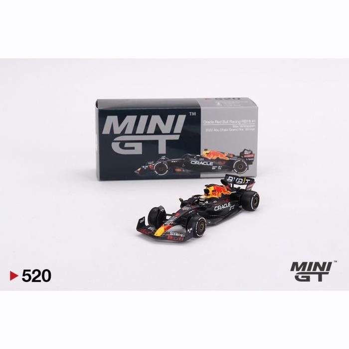 Mini GT Oracle Red Bull Racing RB18 #1 Max Verstappen 2022 Abu Dhabi Grand Prix Winner / MiniGt 520 