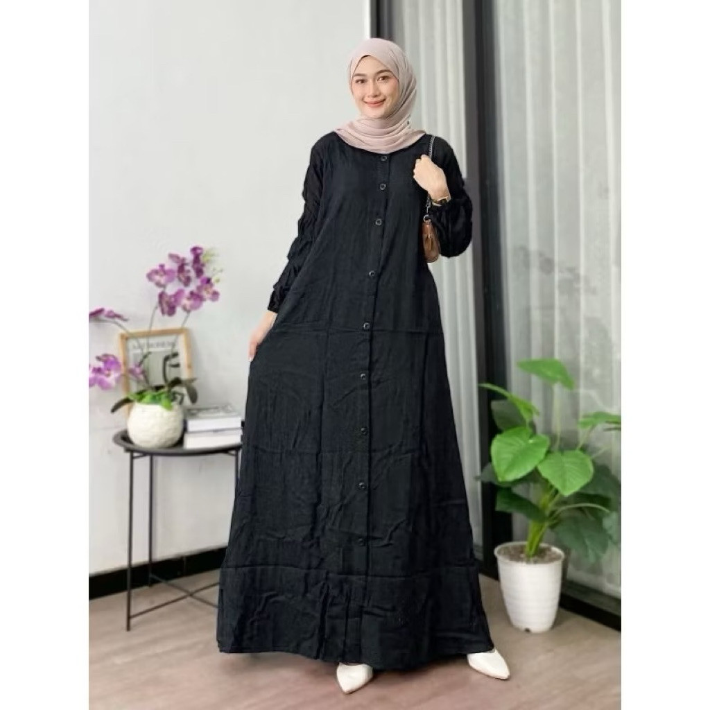 PROMO GAMIS WANITA POLOS  FULL KANCING TWILL ORI PREMIUM BEST SELLER TWILL ORI | GAMIS TWILL ORI | G