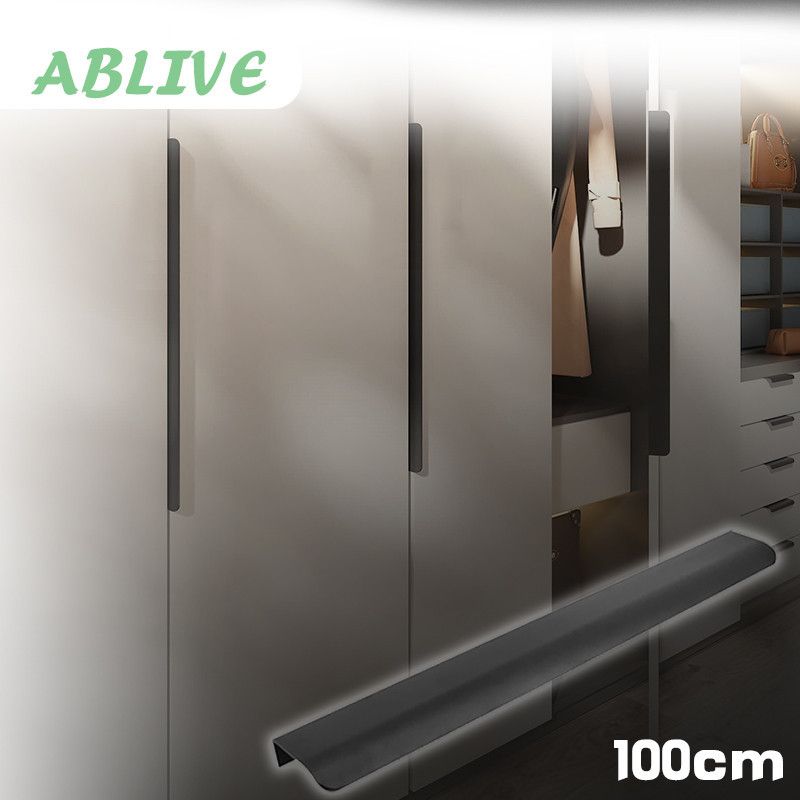 100cm Gagang Pintu Lemari Minimalis handle lemari panjang Invisible Gagang Lemari Minimalis Tarikan 