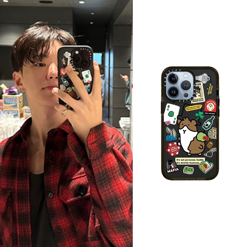 Casetiy Seventeen HOSHI Cute Cartoon Hamster Soft Silicone TPU Case Cover For iPhone 16 16PROMAX 16P