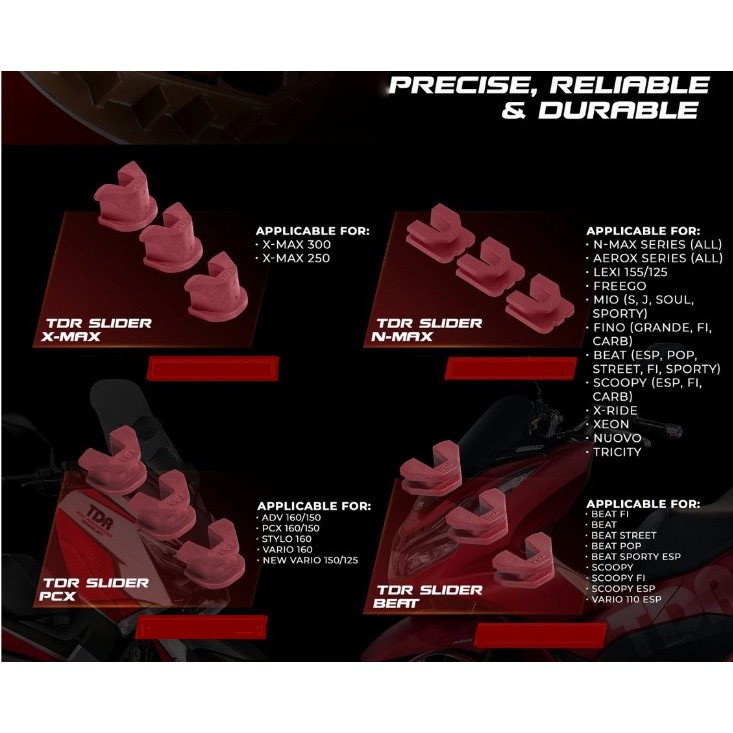 Slider Pully Merk TDR motor Beat fI Vario Nmax  PCX 150 Xmax