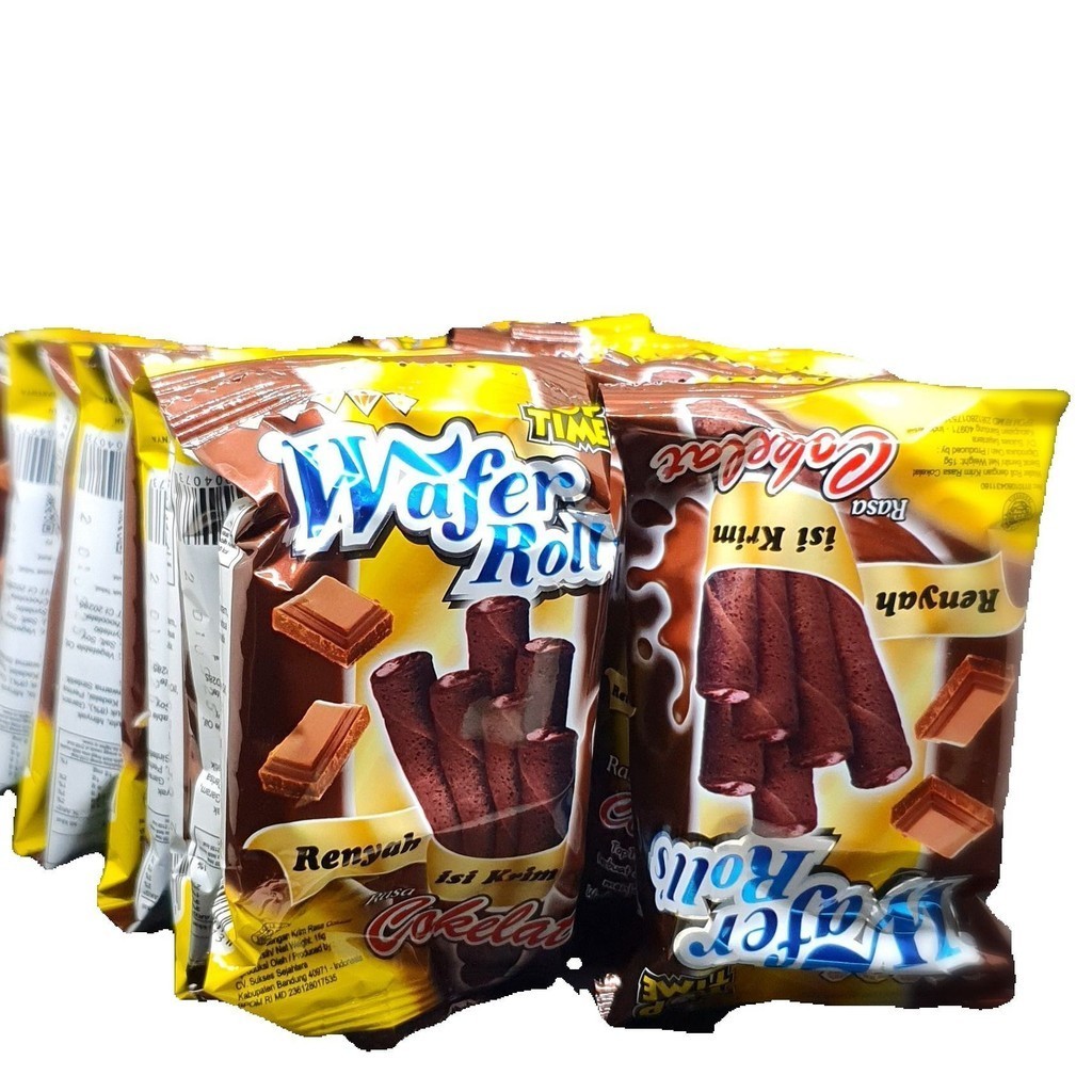 

Wafer Rolls coklat 1 Renceng Varian Rasa isi 10 Sachet stik