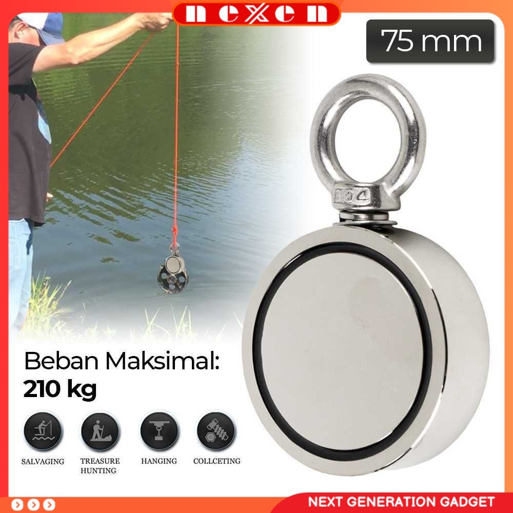 Taffware Magnet Gantungan Round Hook Strong Neodymium 75mm - D75