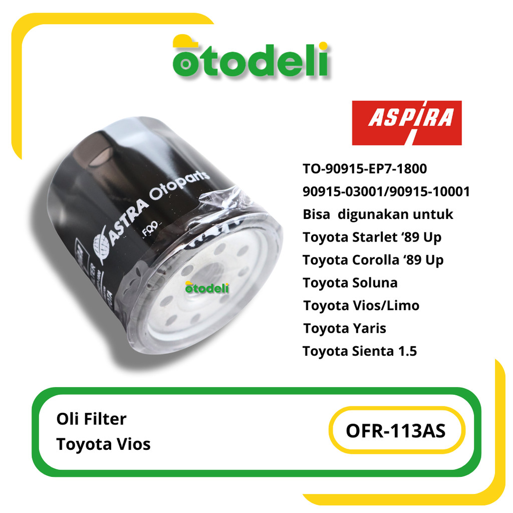 Oli Filter Toyota Yaris Aspira