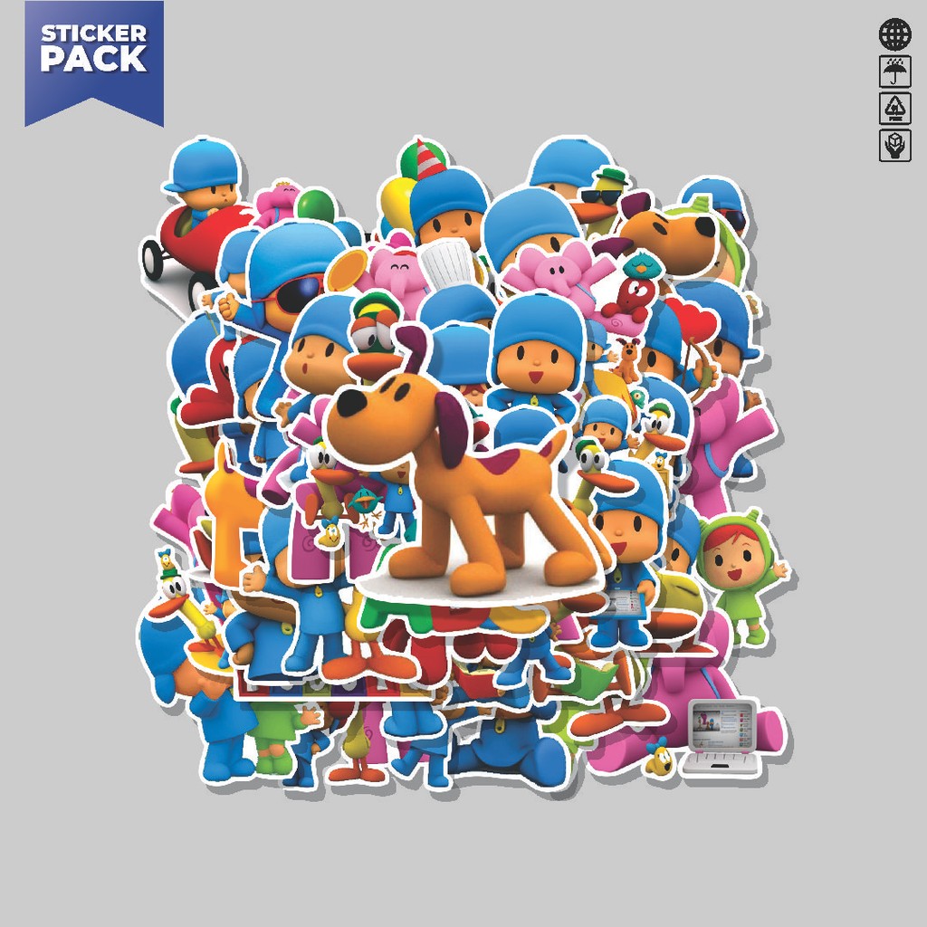 

[100PCS]Stiker Pack Stiker Kartun Pocoyo Circus Aesthetic Vinyl Anti Air Dekorasi Sticker Laptop Buku Journal Koper Helm Casing HP Gitar Helm Skateboard