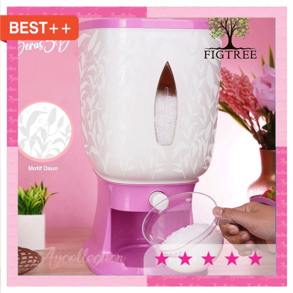 Perabot rumah tangga unik antik murah / Dispenser Beras 10 KG Tempat Penyimpanan Beras Wadah Beras R