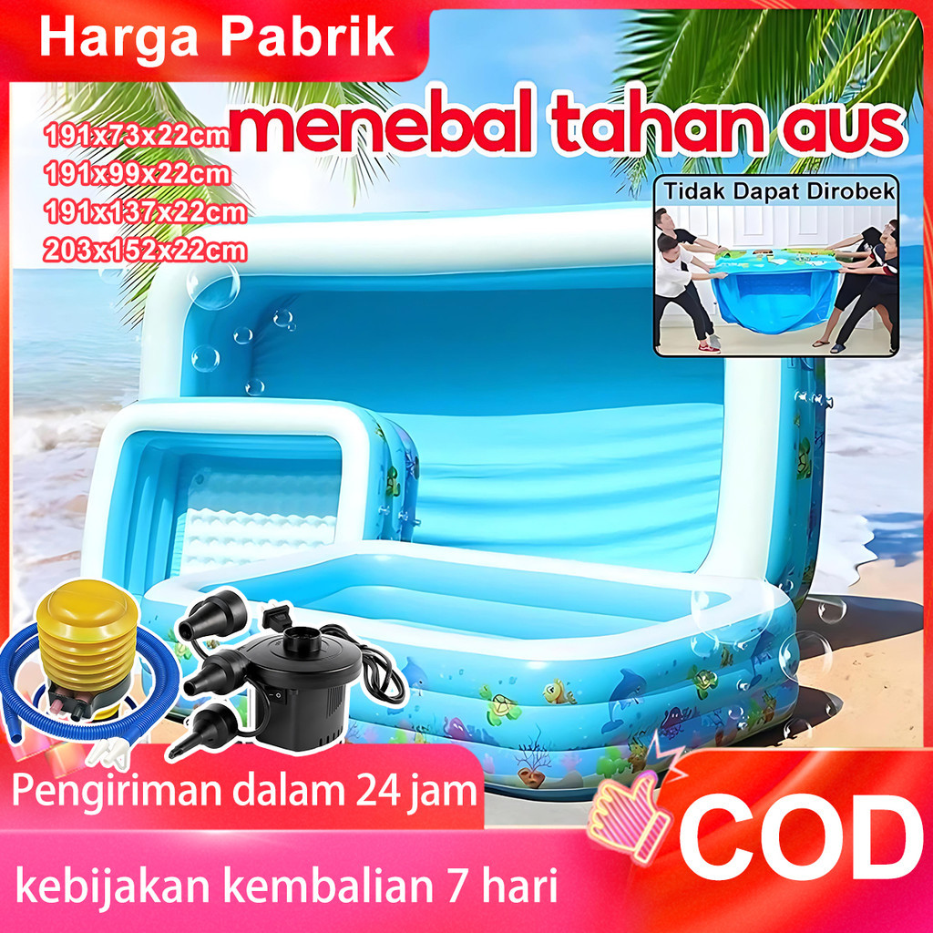 Kolam Renang Anak Karet Aman Anti Bocor Jumbo 3 Rings Tahan Lama Portable Pvc Aman Diskon 2% Kolam Renang Anak Jumbo Tiup Aman Speeds Portable Bahan Kuat Kolam Renang Anak Pvc 1.5M+Pompa Anti Bocor Speeds Kolam Renang Anak 150Cm Bahan Kuat Motif