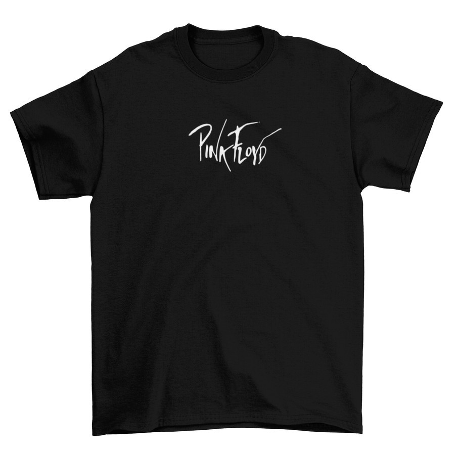 Custom Kaos Band Pria Pink Floyd - Logo Script