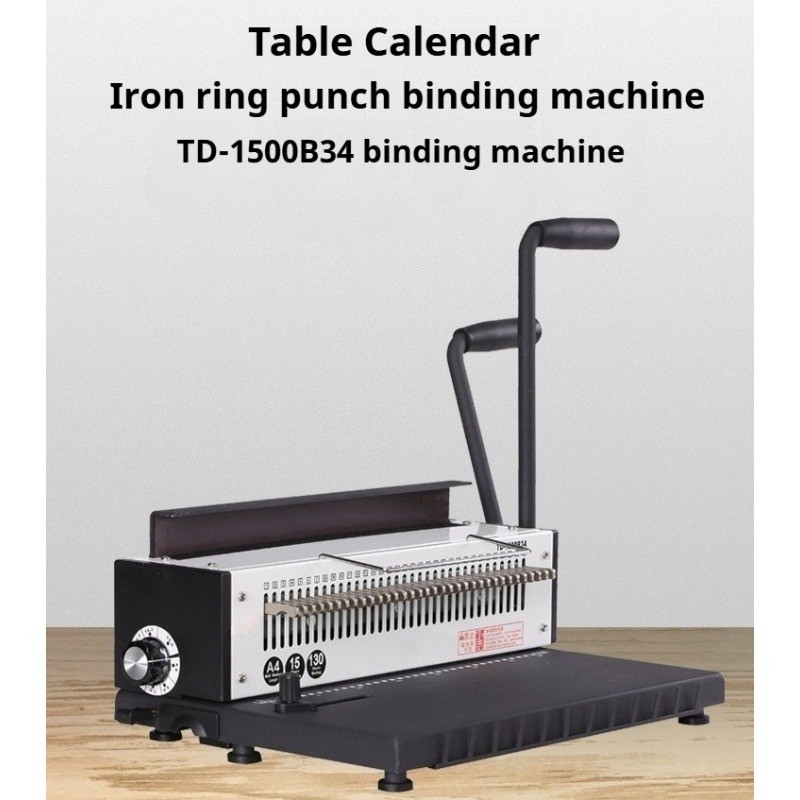 

Manual Wire Binding Machine 34 Holes Metal Spiral Wire Spool Binding Machine A4 Binder Puncher Machine 1pc