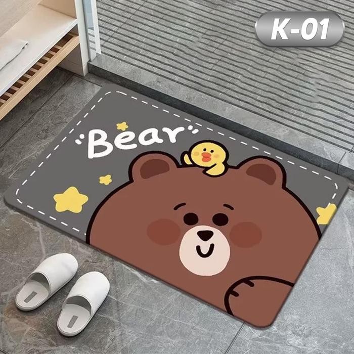 Bright Crown Keset Batu / Keset Kaki Nyerap Air Diatomite Anti Slip - K-01, Diatomite by Fusion part