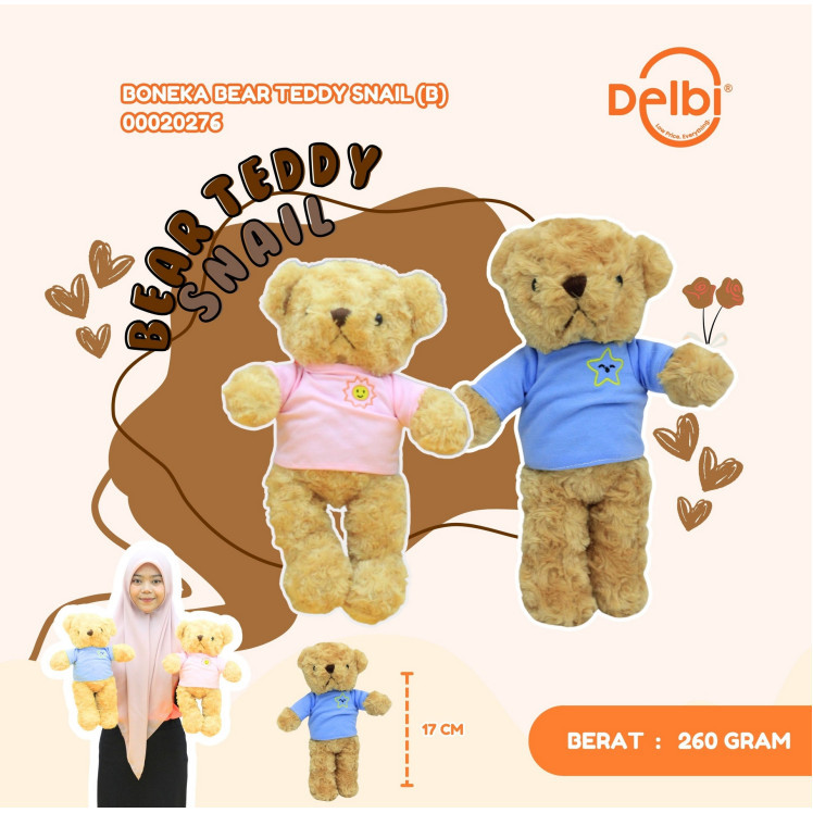 Boneka Teddy Bear Sweater BONEKA BEAR TEDDY SNAIL (B) BERBULU KECIL