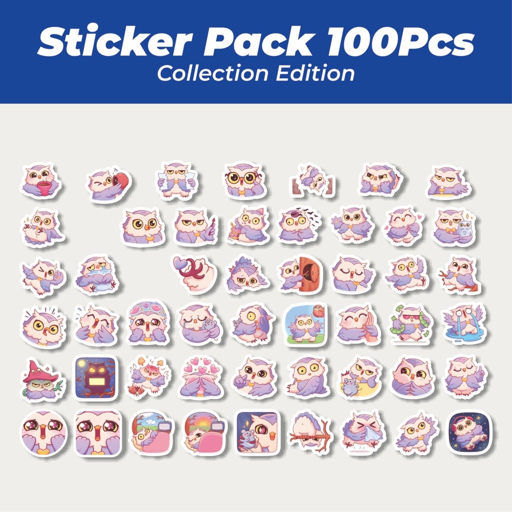 

Hot Stiker Funny Character Sofoshka The Owl Lucu Anti Air Stikers Berperekat Waterproof Sticker Decal Buat Motor Helm Buku Journal Koper Casing HP Laptop Botol Minum