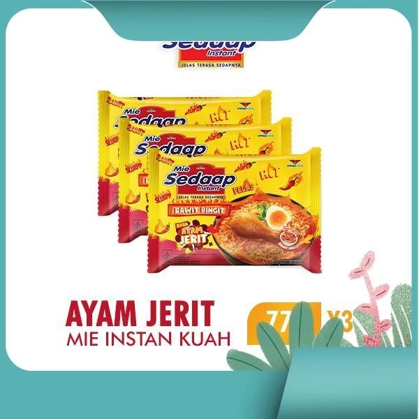 

Sedaap Mie Instan Ayam Jerit 77g x3
