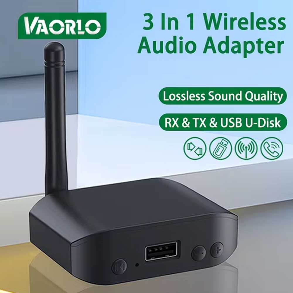 VAORLO Audio Adapter Bluetooth Transmitter Receiver USB 3in1 - B56