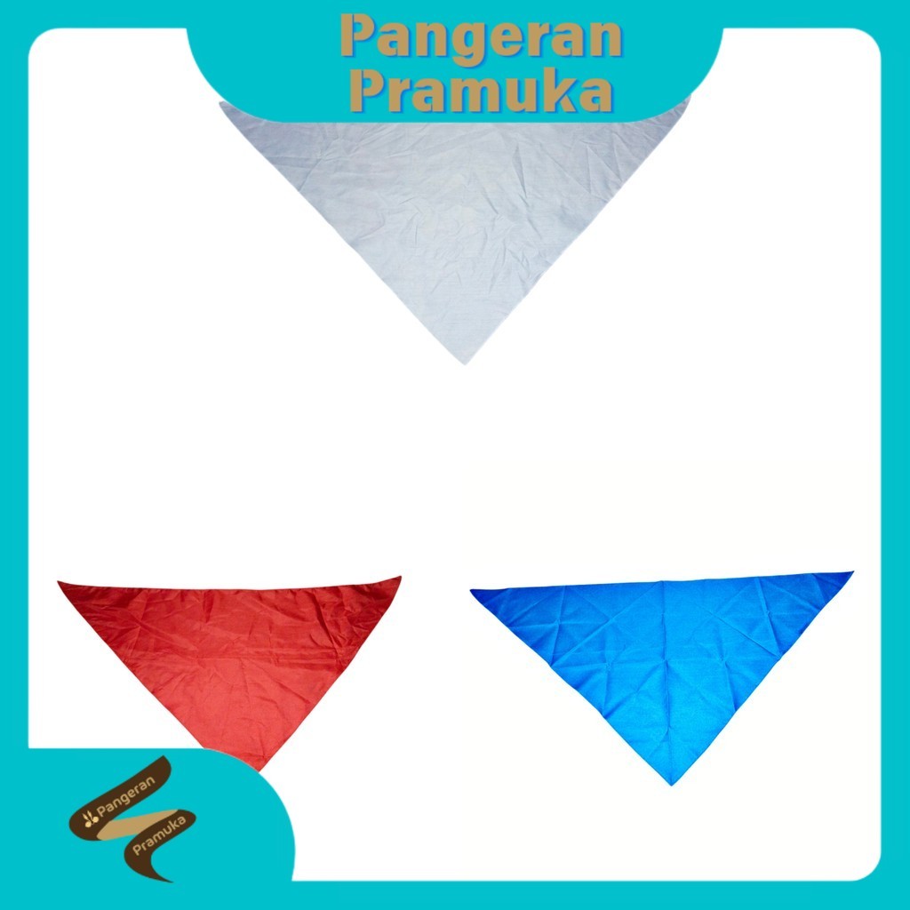 Syal SMP Polos Pmi Pmr Slayer Putih Merah Biru Premium arwana 45x80cm