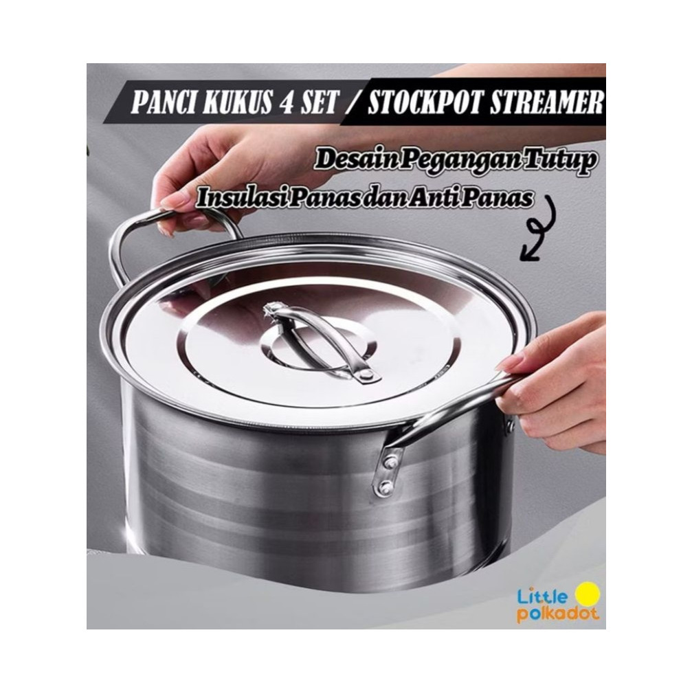 ZY - BMW Original Pot Steamer Panci Dandang Stainless Steel/Stock Pot Steamer Stainless -COD