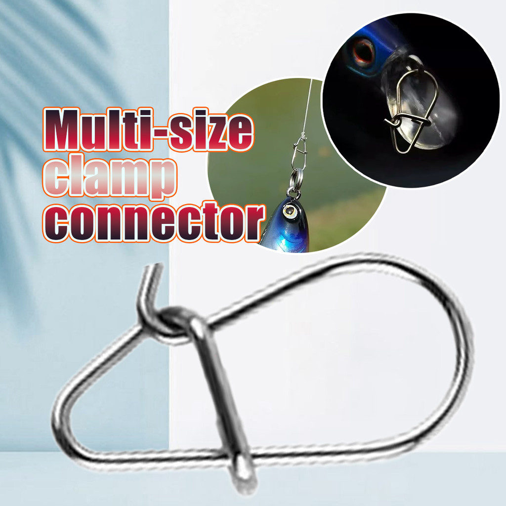 100PCS Nice snap pancing/peniti pancing Bahan Stainless Steel Kuat Warna Silver Fishing Connector