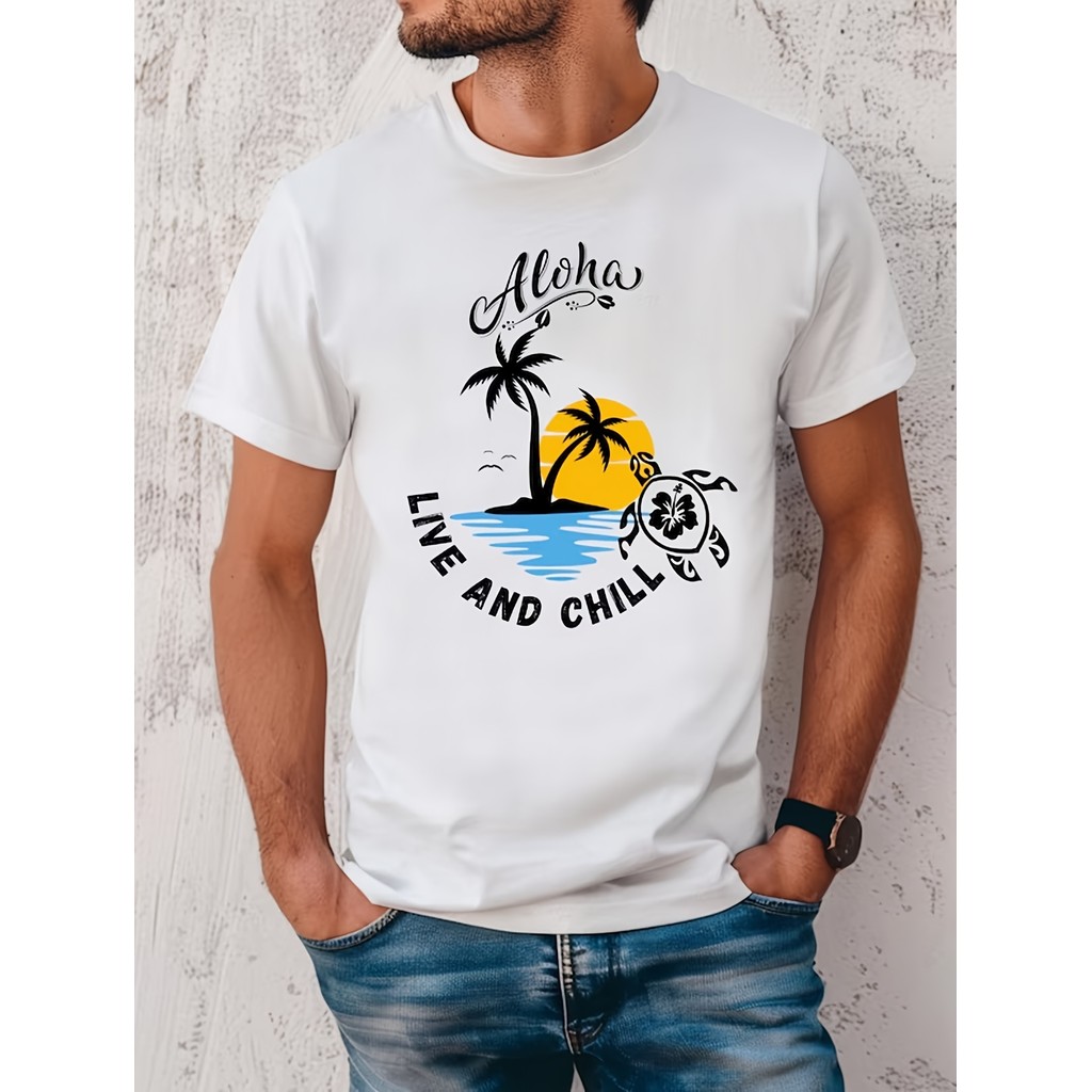 Kaos Aloha Hawaii - Baju Pantai Pria Distro Keren