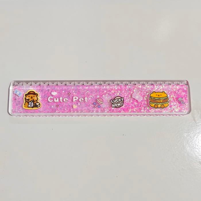 

Quicksand Ruler Penggaris Air Glitter Lucu Capybara Labubu / Penggaris Ruler Sekolah Anak Kantor Cute - Pink by Summerstore official
