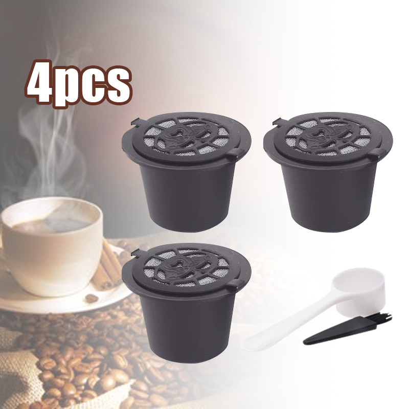 3pcs Refillable Capsule Coffee Capsule Filter Untuk Mesin Nespresso