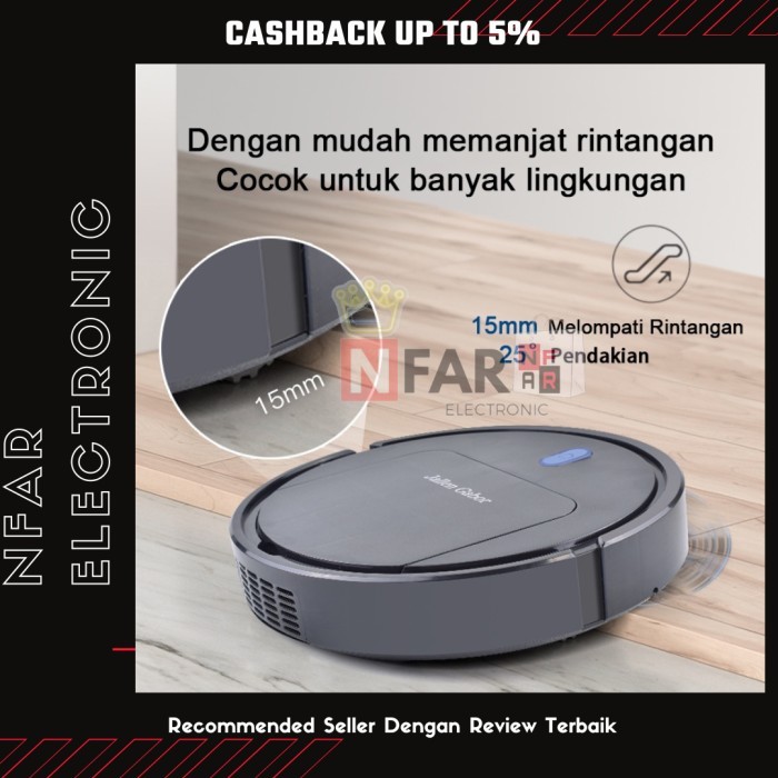 Robot Vacuum Cleaner Robot Penyapu Lantai Cerdas Canggih Otomatis