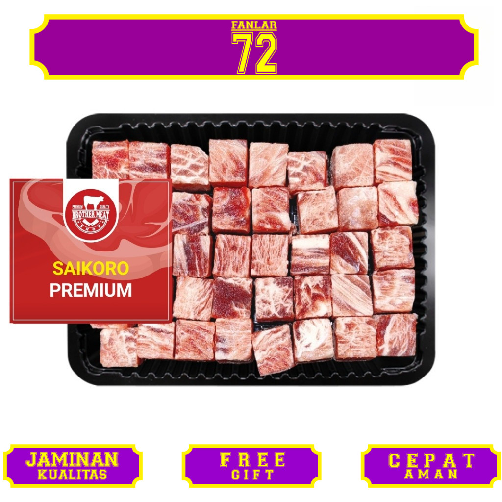 

Beef Saikoro Meltique Premium Full Kotak 500gr - Brothermeatshop